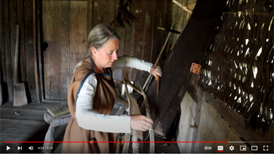 Weaving cloth the Anglo-Saxon way - YouTube video