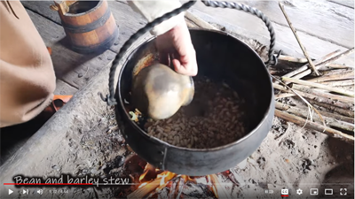 Cooking an Anglo-Saxon meal - YouTube video